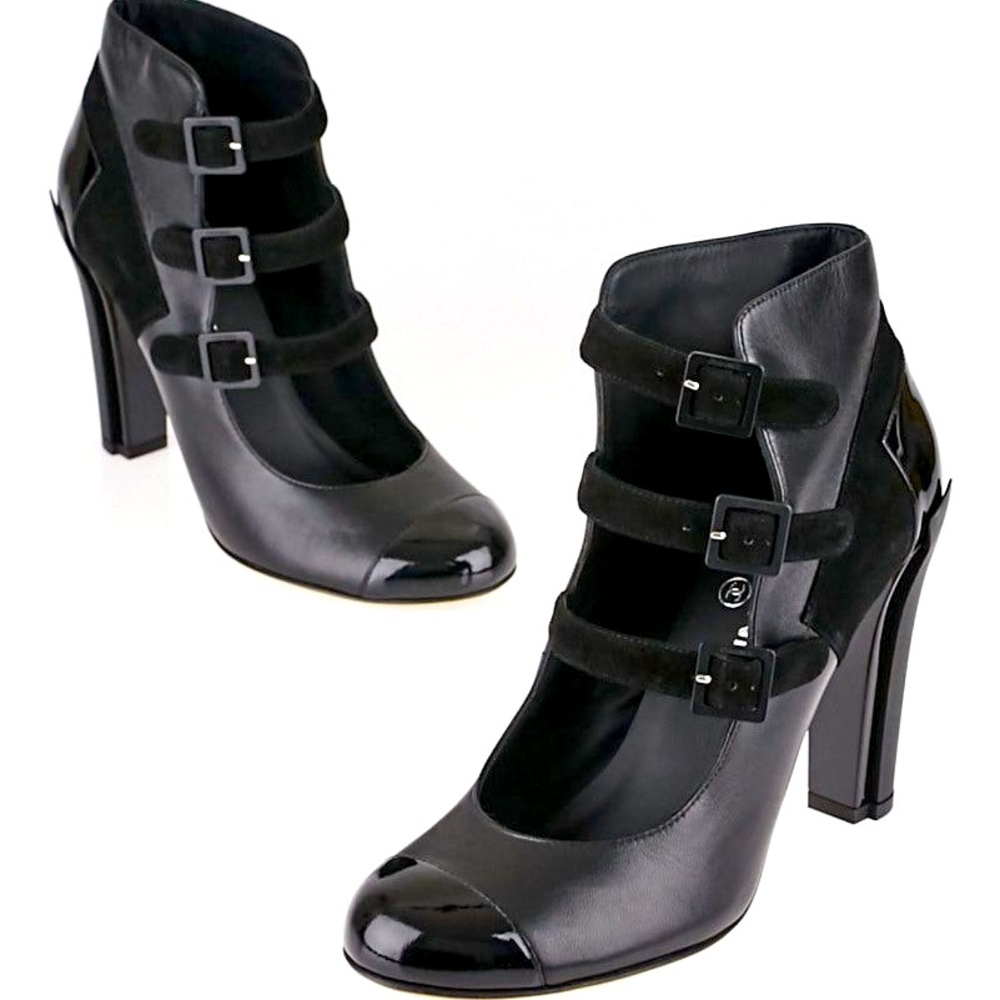 Chanel strapped bootie size 35